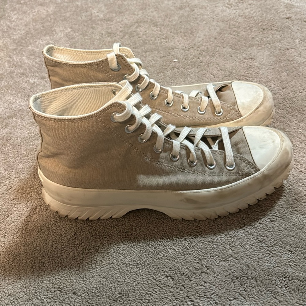 Converse, size 12.5 in women and tan